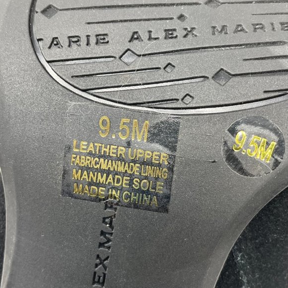 Alex Marie Womens Black Suede Leather Buckle Accent Side Zip Bootie Size 9.5 - Picture 8 of 11